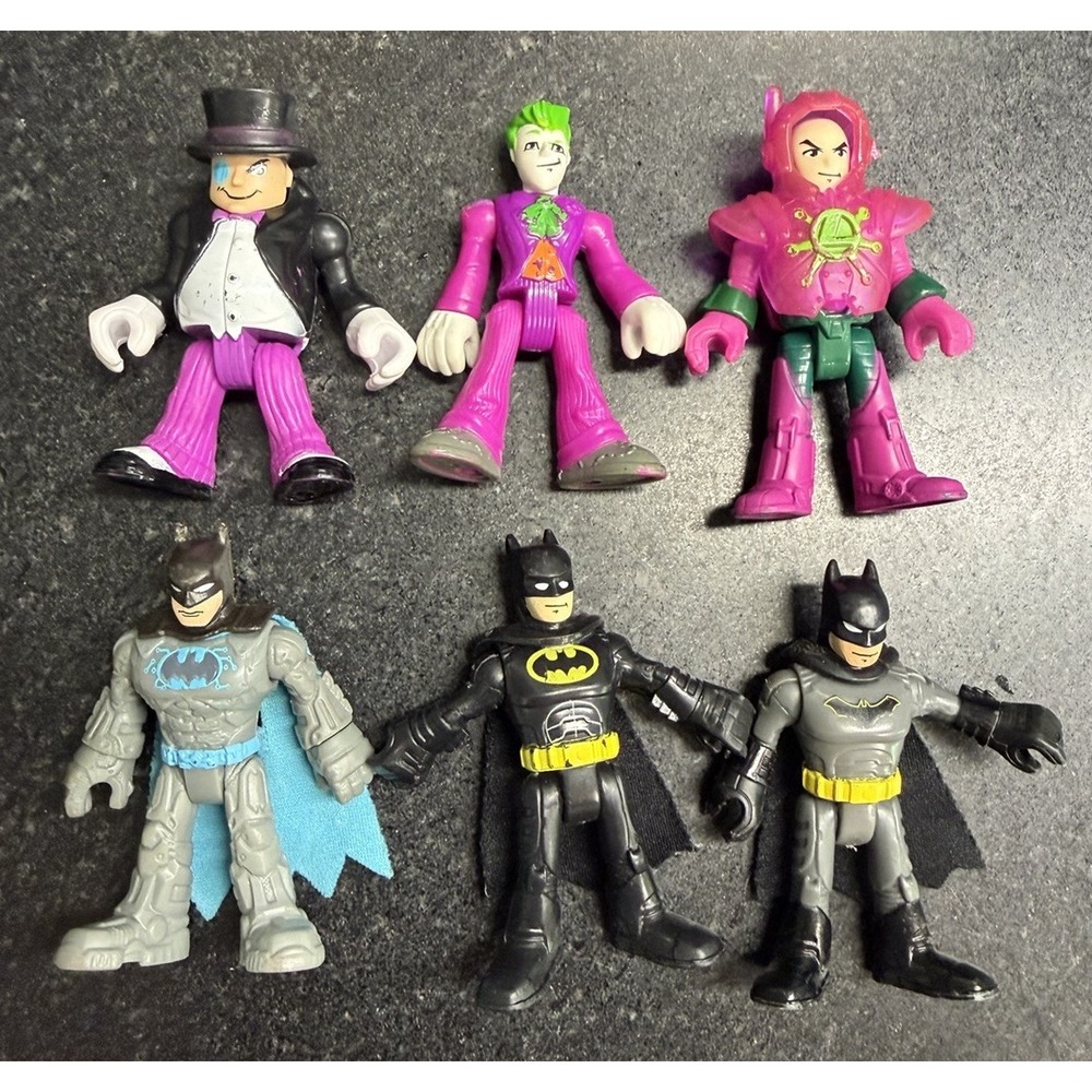 Imaginext DC Super Friends Batman Joker Penguin Lex Luthor Figure Lot 6 S15